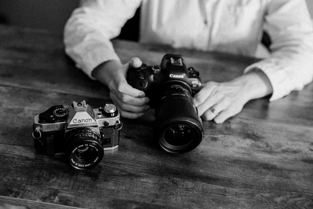 Brand Photos Camera on table